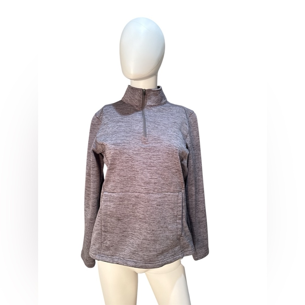 Devon & Jones Ladies’ Fleece Quarter-Zip Pullover – Grey Size Medium